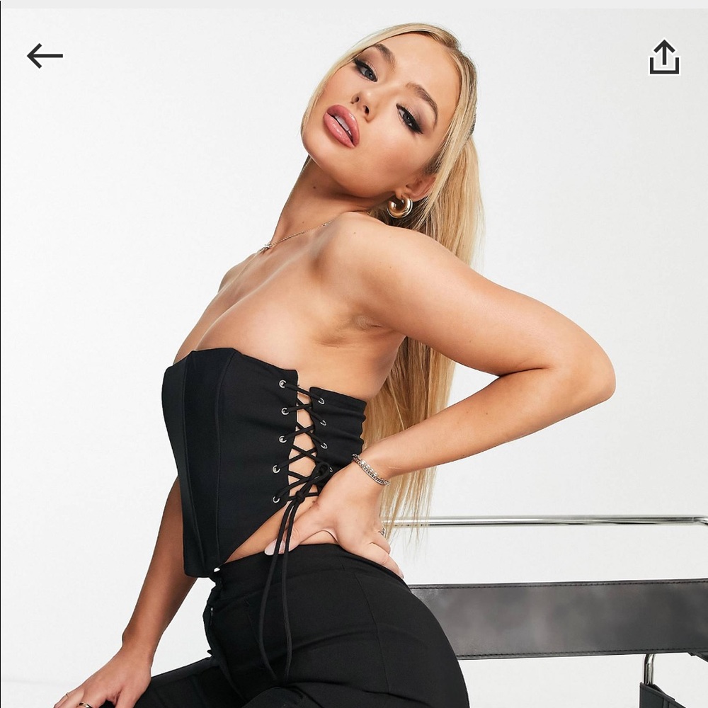 ASOS Trendyol Tie Side Corset Top